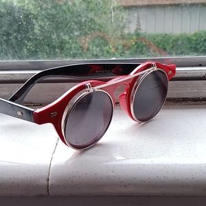 Steampunk Flip-Up Sunglasses